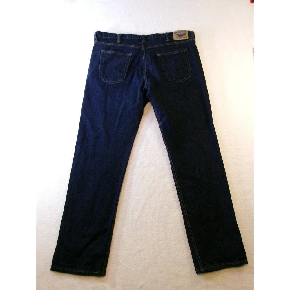 Diamond‎ Gusset Mens Dark Wash Stretch Denim Jeans Made in USA Blue 40x32